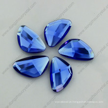 Sapphier Blue Glass Stone Flat Voltar